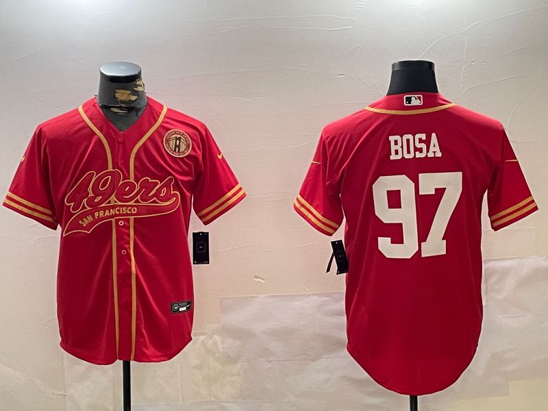 Men San Francisco 49ers #97 Bosa Red Joint Name 2024 Nike Limited NFL Jersey style 12093->san francisco 49ers->NFL Jersey